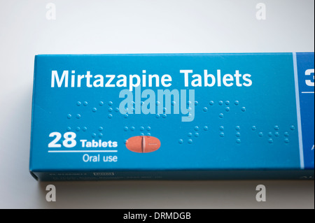 Antidepressiva Mirtazapin Tabletten 30mg NaSSA Stockfoto