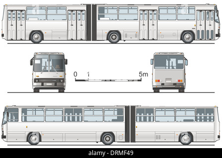 Hallo-detaillierte Stadtbus Stockfoto