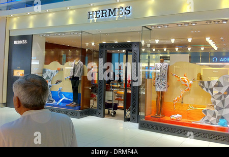 HERMES-Shop am Flughafen Bangkok, Thailand. Foto Tony Gale Stockfoto