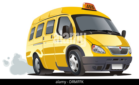 Cartoon-Taxi-bus Stockfoto