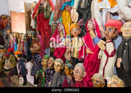 Ein Volkstheater am Barefoot College in Tilonia, Rajasthan, Indien. Stockfoto