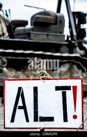 Militär am Strand von Anzio Stockfoto