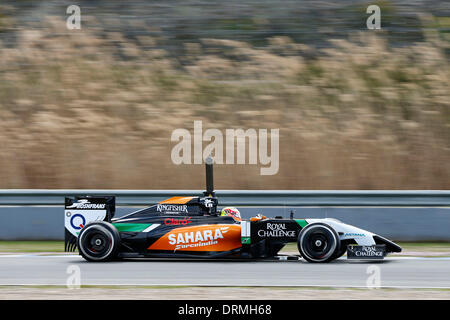Jerez De La Frontera, Spanien. 29. Januar 2013. Motorsport: FIA Formel 1 Weltmeisterschaft 2014, Tests in Jerez De La Frontera, Nico Hülkenberg (GER, Sahara Force India F1 Team), Credit: Dpa picture-Alliance/Alamy Live News Stockfoto