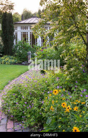 Garten in Visbek, Niedersachsen, Deutschland Stockfoto
