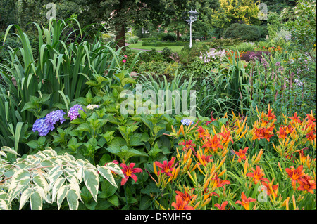 Garten in Visbek, Niedersachsen, Deutschland Stockfoto