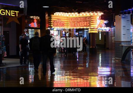 Las Vegas, USA. 7. Januar 2014. Innenansicht von MGM Hotel am Las Vegas Boulevard in Las Vegas, USA, 7. Januar 2014. Foto: Britta Pedersen/Dpa/Alamy Live News Stockfoto