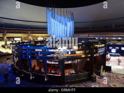 Las Vegas, USA. 7. Januar 2014. Innenansicht eines Restaurants von MGM Hotel am Las Vegas Boulevard in Las Vegas, USA, 7. Januar 2014. Foto: Britta Pedersen/Dpa/Alamy Live News Stockfoto