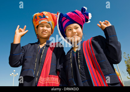 Myanmar, Inle-See, Pa O Mädchen Stamm Stockfoto