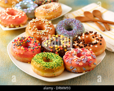 Donuts-Festival. Rezept zur Verfügung. Stockfoto