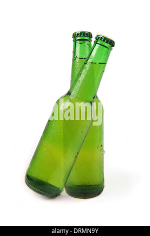 zwei Bierflasche Stockfoto