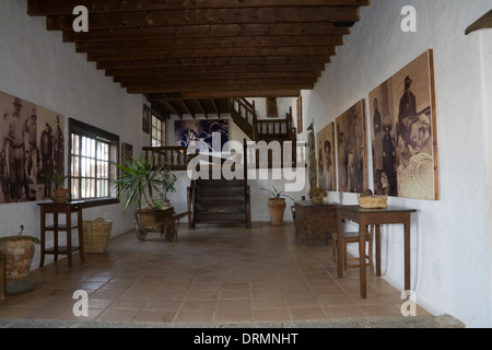 Land Haus Museo Agrícola El Patio Tiagua Lanzarote stammt aus dem Jahre 1840 ist die älteste und größte Hof in Existenz auf der Insel Stockfoto