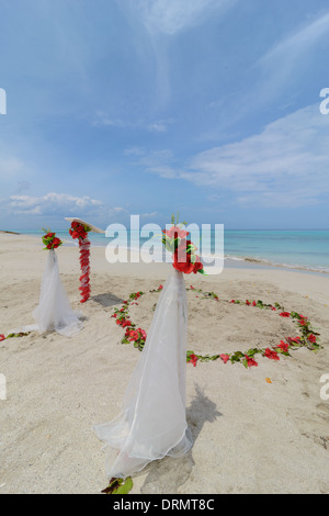 Hochzeit bin Strang, Hochzeit am Strand Stockfoto