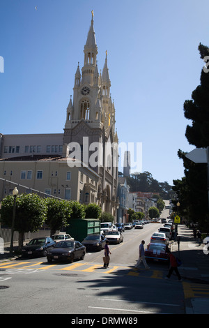 St. Peter und Paul Kirche Washington Square San Francisco, CA, California, USA Stockfoto