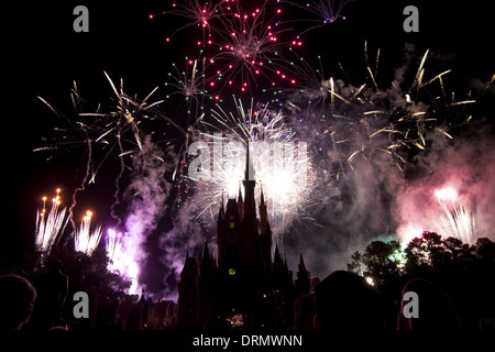 Disney Feuerwerk Stockfoto