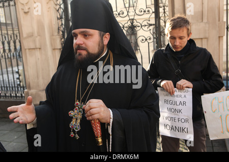 Montage des Bistums Prag der Tschechischen orthodoxen Kirche trafen sich zum zweiten Mal ein neuer Erzbischof von Prag zu wählen. Stockfoto