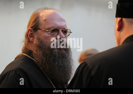 Archimandrit Marek Krupica. Versammlung des Bistums Prag der Tschechischen orthodoxen Kirche wählt einen neuen Erzbischof von Prag. Stockfoto