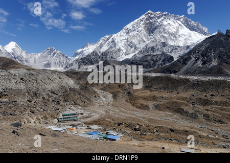 Der Himalaya Dorf von Gorak Shep, die letzte Station auf das Everest Base Camp trek in Nepal Stockfoto