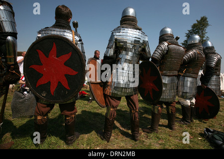 1410 Schlacht bei Tannenberg. Der 599th Jahrestag der Schlacht von Grunwald im Norden Polens. Stockfoto