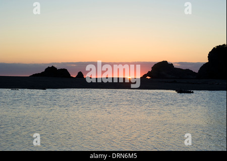 Navarro Fluss Navarro Beach in Mendocino, Kalifornien Stockfoto