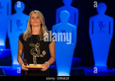 Mailand, Italien. 27. Januar 2014. Katia Serra Football / Soccer: Gran Gala del Calcio AIC 2013 Preisverleihung im RAI Studio in Mailand, Italien. Bildnachweis: Maurizio Borsari/AFLO/Alamy Live-Nachrichten Stockfoto