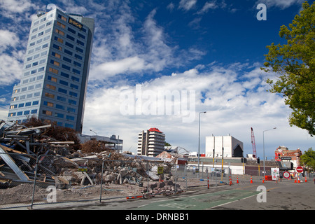 Erdbebenschäden in Christchurch Stockfoto