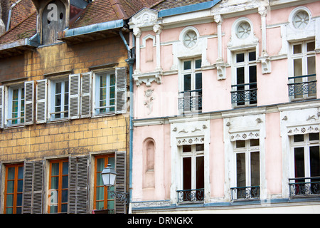 Traditionelle Architektur in Troyes in der Region Champagne-Ardenne in Frankreich Stockfoto
