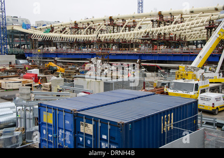 Umbau-Projekt von Le Forum des Les Halles im 1. Arrondissement im Bau, Paris, Frankreich. 2014 Stockfoto