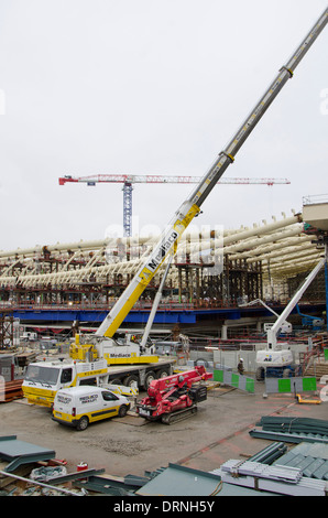 Umbau-Projekt von Le Forum des Les Halles im 1. Arrondissement im Bau, Paris, Frankreich. 2014 Stockfoto