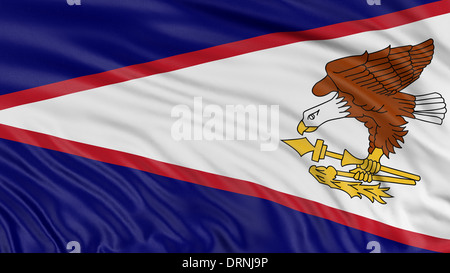 3D Amerikanisch-Samoas Flagge Stockfoto