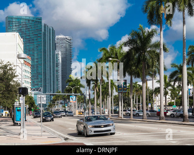 Miami, Florida, USA - Biscayne Boulevard Stockfoto