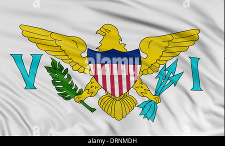 3D United States Virgin Islands Flagge Stockfoto