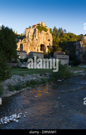 Fluss Beaume, Labeaume, Ardeche, Rhone-Aples, Frankreich Stockfoto