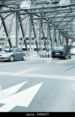 alten Stahlbrücke in shanghai Stockfoto