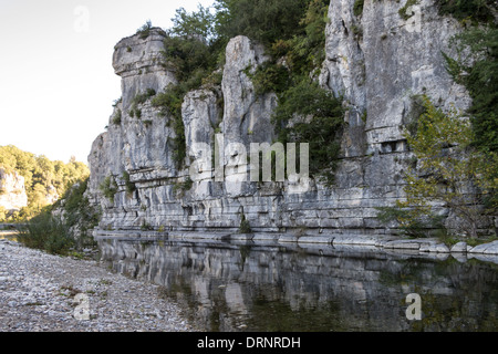 Fluss Beaume, Labeaume, Ardeche, Rhone-Aples, Frankreich Stockfoto