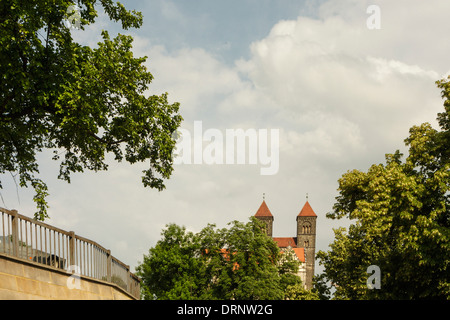 Schloss Quedlinburg, Quedlinburg, Harz Bezirk, Sachsen-Anhalt, Deutschland Stockfoto