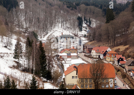 Fachwerkhäuser, Stolberg (Harz), Südharz, Landkreis Mansfeld-Südharz, Sachsen-Anhalt, Deutschland Stockfoto