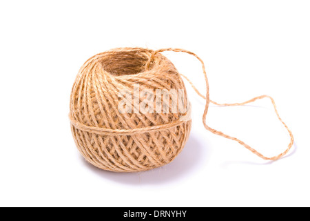 Ball des Threads auf einem weißen Hintergrund isoliert Stockfoto