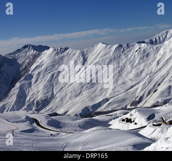Aussicht auf Ski resort Gudauri. Kaukasus, Georgien. Stockfoto