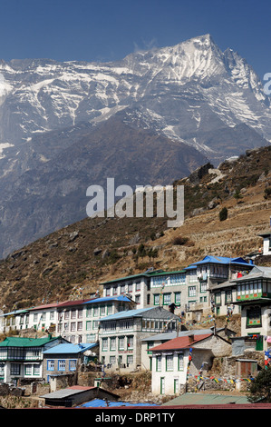 Namche Bazar, der Hauptstadt der Khumbu-Region von Nepal Stockfoto