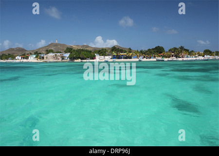 La Gran Roque Fischer Dorf, Archipel de Los Roques National Park, Venezuela Stockfoto