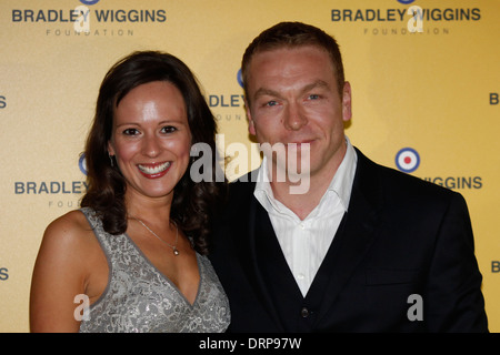 Sir Chris Hoy und Frau Sarra Hoy Stockfoto