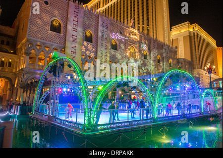 Eisbahn in der Nähe von the Venetian Resort Hotel in Las Vegas Stockfoto