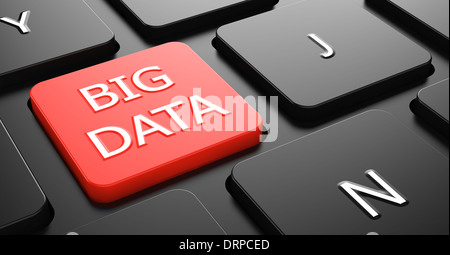 Big Data im roten Taste. Stockfoto