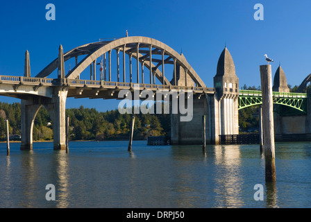 Siuslaw River Bridge, Florenz, Pazifikküste Scenic Byway, Oregon Stockfoto