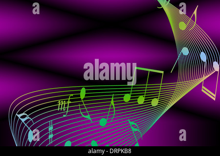 Abstrakten Hintergrund Musiknoten Stockfoto