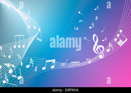 abstrakten Hintergrund Musiknoten Stockfoto