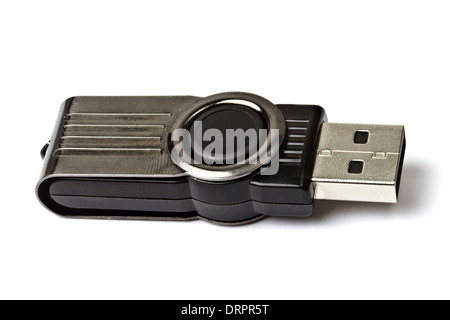 USB-Memory-Stick isoliert auf weiss Stockfoto