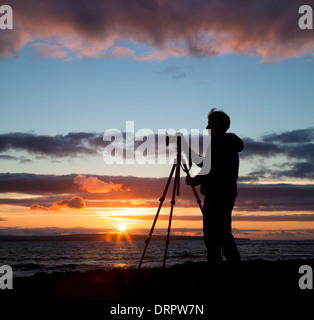 Landscape Photographer Gareth McCormack die Bilder bei Sonnenuntergang, County Sligo, Irland. Stockfoto