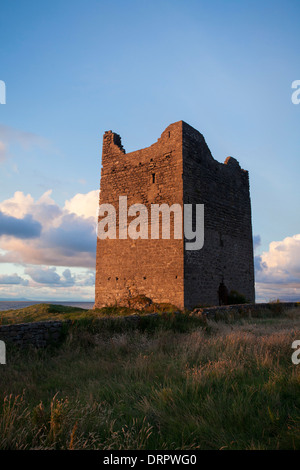 O' Dowds Schlosses stammt aus dem 1207, Easky, County Sligo, Irland. Stockfoto