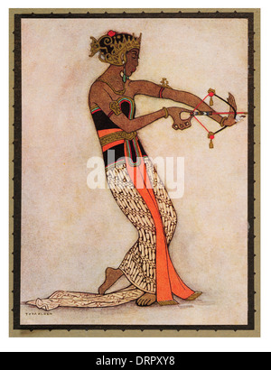 Schwedischer Künstler Tyra De Kleen.  Privater Tänzer des Sultan von Sourakarta. Java traditionellen heiligen Performer Jakarta Stockfoto